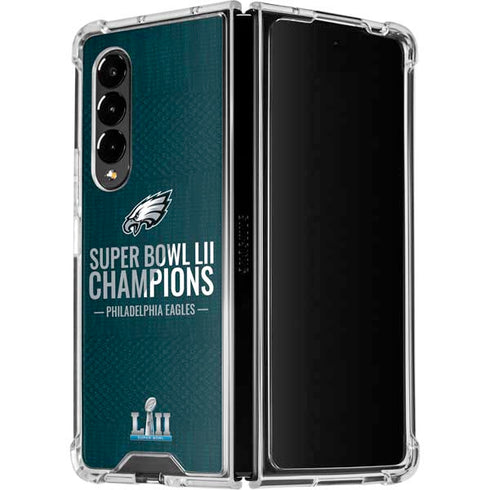 NFL Philadelphia Eagles Super Bowl LII Champions Galaxy Z Fold4 5G Clear Case